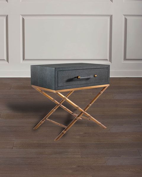 Port 68 Cairo Faux Shagreen End Table | Neiman Marcus in Choosing the Perfect Black Faux Shagreen End Table for Your Home
